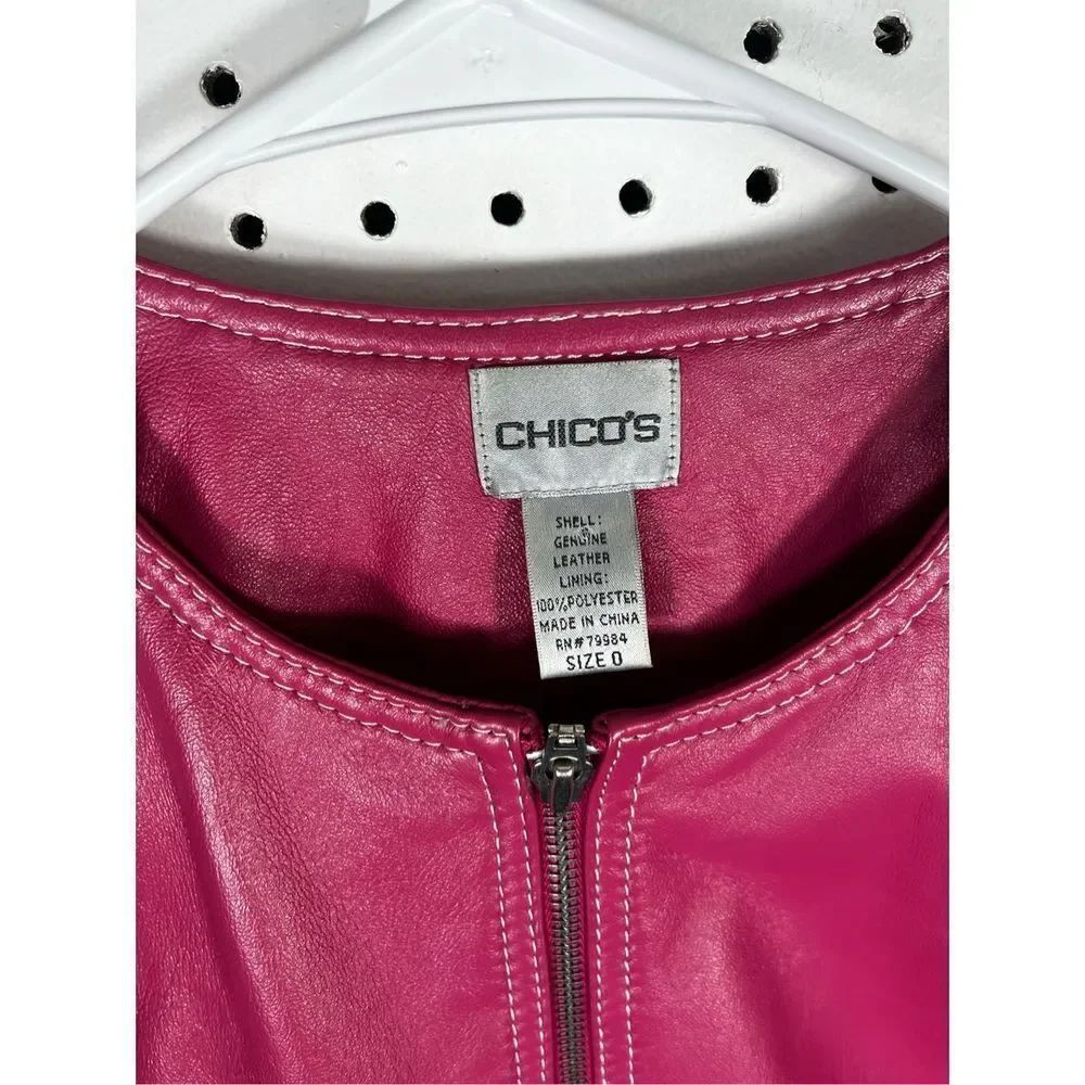 Chicos pink leather jacket - Picture 7 of 9